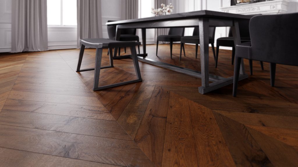 Classic Herringbone Wooden Flooring