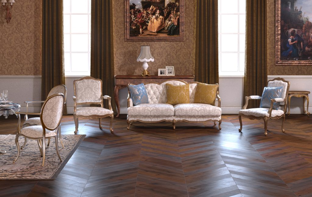 Classic Herringbone Wooden Flooring